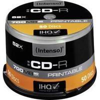 blank cd r 80 700 mb intenso 1801125 50 pcs spindle printable