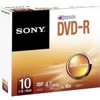 Blank DVD-R 4.7 GB Sony DMR47SS 10 pc(s) Slim case