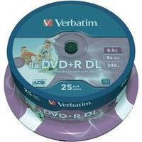 Blank DVD+R DL 8.5 GB Verbatim 43667 25 pc(s) Spindle Printable