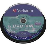 Blan DVD-RW 4.7 GB Verbatim 43552 10 pc(s) Spindle Rewritable