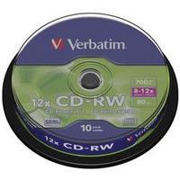 blank cd rw 700 mb verbatim 43480 10 pcs spindle rewritable