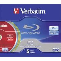 Blank Blu-ray BD-R 25 GB Verbatim 43774 5 pc(s) Slim case Colour