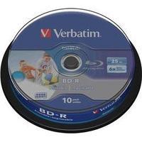 Blank Blu-ray BD-R 25 GB Verbatim 43804 10 pc(s) Spindle Printable