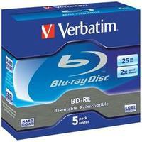 Blank Blu-ray BD-RE 25 GB Verbatim 43615 5 pc(s) Jewel case