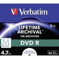 Blank M-Disc DVD 4.7 GB Verbatim 43821 5 pc(s) Jewel case Printable