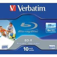 Blank Blu-ray BD-R 25 GB Verbatim 43713 10 pc(s) Jewel case Printable