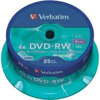 Blan DVD-RW 4.7 GB Verbatim 43639 25 pc(s) Spindle Rewritable