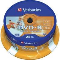 blank dvd r 47 gb verbatim 43538 25 pcs spindle printable