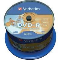 Blank DVD-R 4.7 GB Verbatim 43533 50 pc(s) Spindle Printable