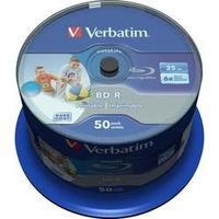 Blank Blu-ray BD-R SL 25 GB Verbatim 43812 50 pc(s) Spindle Printable