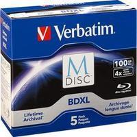 Blank M-Disc Blu-ray XL DVD 100 GB Verbatim 98913 5 pc(s) Jewel case