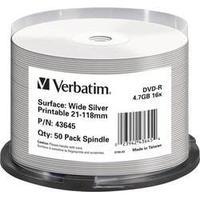 blank dvd r 47 gb verbatim 43645 50 pcs spindle printable