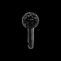 black 10mm crystal phone charm