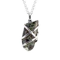 bluestone wrapped pendant