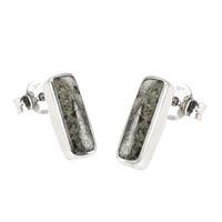 bluestone rectangular earrings