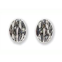 Bluestone Open Oval Earrings