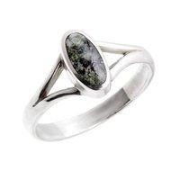 bluestone silver oval ring