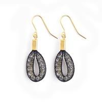 blithn ennisennis topaz gold teeny tiny drop earrings