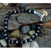 Black Coco Bead & Knot Bracelet