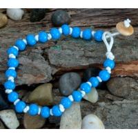 blue coco bead knot bracelet