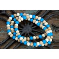 blue coco bead bracelet necklace