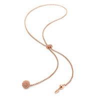 BLING CHIC ROSE GOLD LARIAT NECKLACE