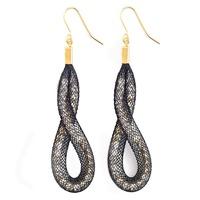 blithn ennisennis topaz gold loop twist earring