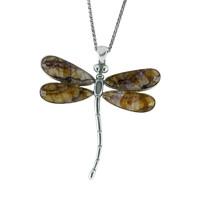 Blue John Necklace Dragonfly Silver