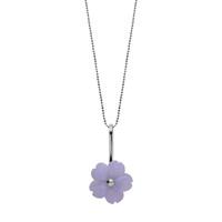 Blue Chalcedony Necklace Tuberose Gypsophilia Silver