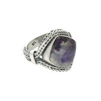 blue john cushion ring foxtail silver