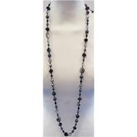 black white and silver necklace