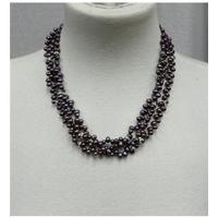 Black fresh water pearl necklace - 3 strands