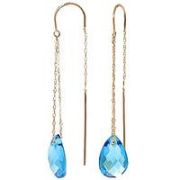 blue topaz scintilla briolette earrings 60ctw in 9ct gold