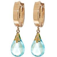 blue topaz teardrop briolette earrings 60ctw in 9ct gold