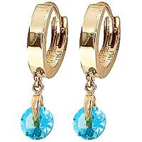 Blue Topaz Huggie Drop Earrings 2.0ctw in 9ct Gold