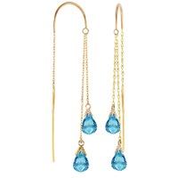 blue topaz scintilla briolette earrings 25ctw in 9ct gold