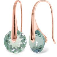 blue topaz drop earrings 165ctw in 9ct rose gold