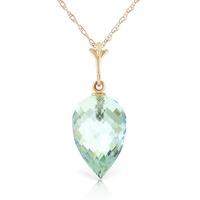 blue topaz briolette pendant necklace 1125ct in 9ct gold