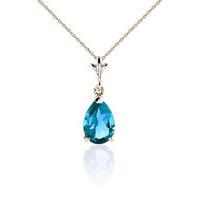 Blue Topaz Belle Pendant Necklace 1.5ct in 9ct Gold