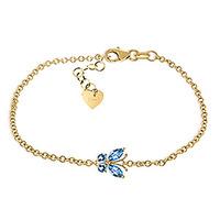 Blue Topaz Adjustable Butterfly Bracelet 0.6ctw in 9ct Gold