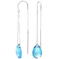 blue topaz scintilla briolette earrings 60ctw in 9ct white gold