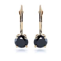 Black Diamond Boston Drop Earrings in 9ct Gold