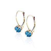 Blue Topaz Boston Drop Earrings 1.2ctw in 9ct Gold