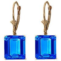 Blue Topaz Drop Earrings 13.0ctw in 9ct Gold