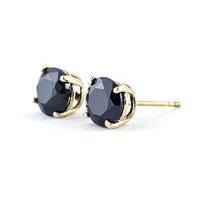 Black Diamond Stud Earrings in 9ct Gold