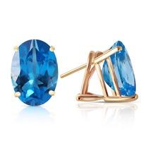 Blue Topaz Stud Earrings 16.0ctw in 9ct Gold