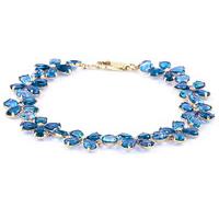 Blue Topaz Blossom Bracelet 20.7ctw in 9ct Gold