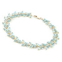 Blue Topaz Butterfly Bracelet 16.5ctw in 9ct Gold