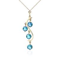 blue topaz dream catcher pendant necklace 225ctw in 9ct gold