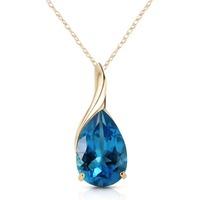 Blue Topaz Tuscany Pendant Necklace 4.7ct in 9ct Gold